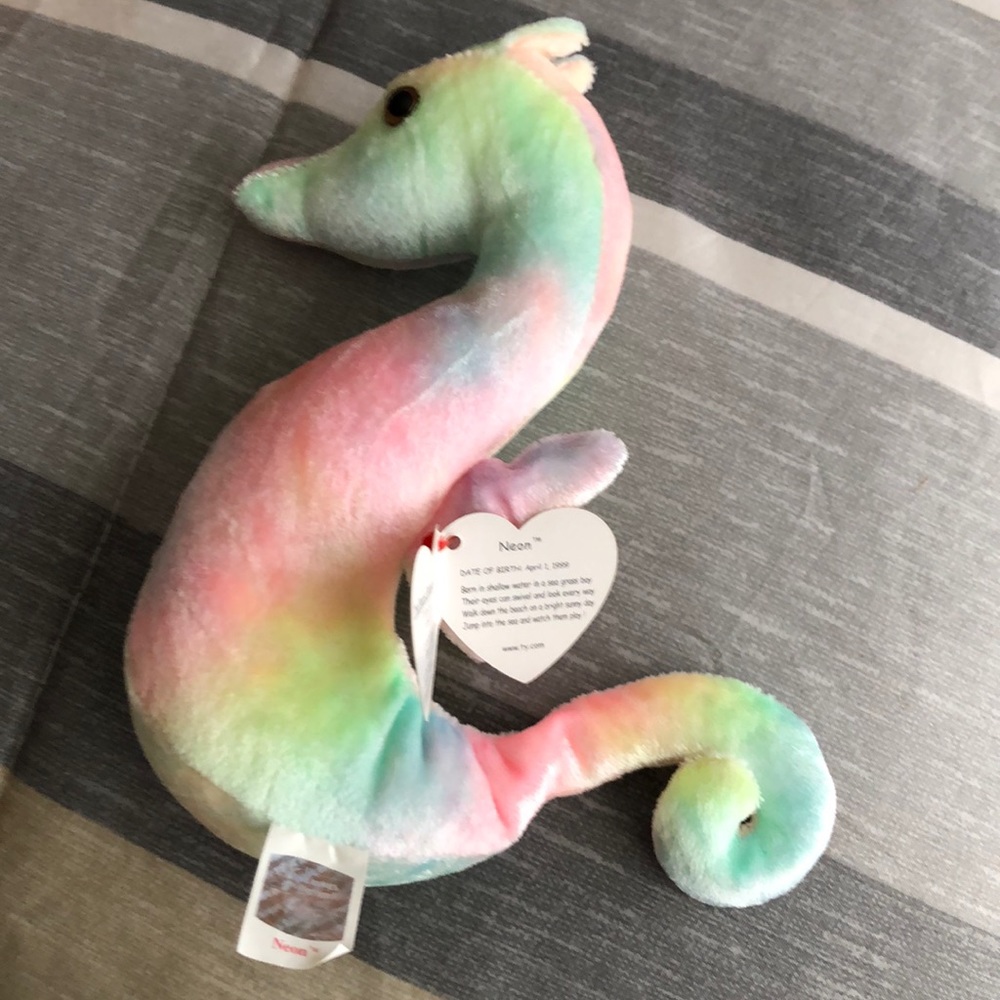 Neon beanie baby